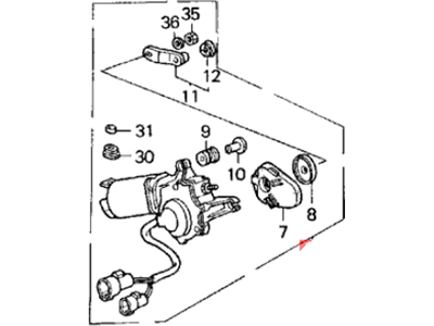 Acura 76505-SG0-S01 Motor, Front Wiper