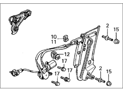 Acura 72510-SG0-004 Regulator Assembly, Passenger Side Quarter Window (Nippon Cable)