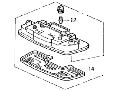 Acura 34400-SS8-A02ZA Light Assembly, Front Map (Clear Gray)