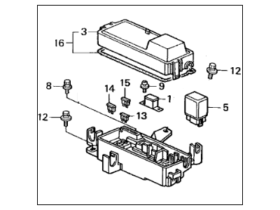 Honda 38230-SV4-003 Box Assembly, Abs Fuse