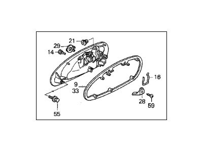 Acura 72080-SY8-A01ZB Handle Set, Driver Side (Outer) (Cypress Green Pearl)