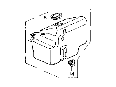 Honda 76841-SV1-A02 Tank, Washer (2.5L, FR)