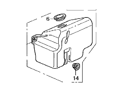 Acura 76841-SV1-A02 Tank, Washer (2.5L, Front)