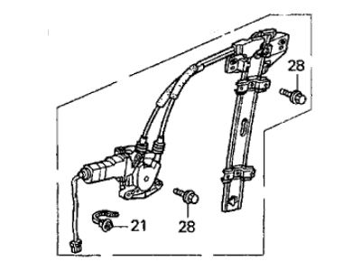 Acura 72250-SY8-A03 Regulator, Left Front