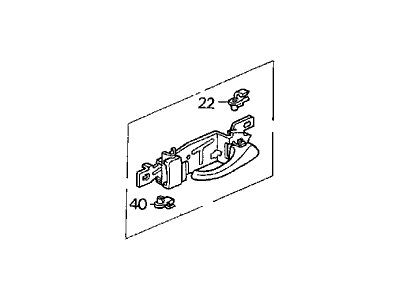 Acura 72120-SY8-A01ZA Handle Assembly, Passenger Side Inside (Black)