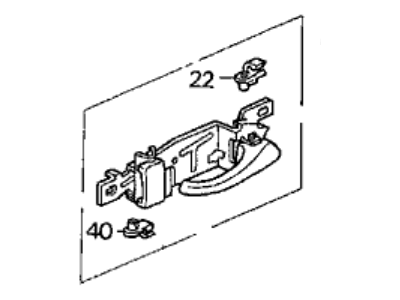 Acura 72160-SY8-A01ZA Handle Assembly, Driver Side Inside (Black)