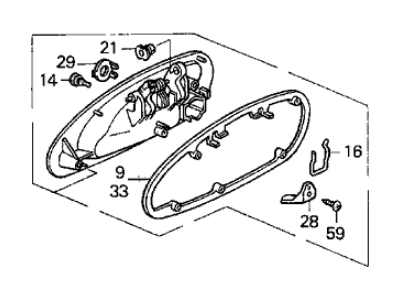 Acura 72145-SY8-A01 Cylinder, Passenger Side Door