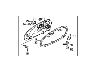 Acura 72040-SY8-A01ZG Handle Set, Passenger Side (Outer) (Cardiff Blue-Green Pearl)