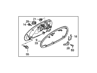 Acura 72040-SY8-A01ZE Handle Set, Passenger Side (Outer) (Primrose Mist Metallic)