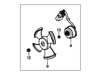 Honda 38610-P0G-A02 Fan Assembly, Cooling