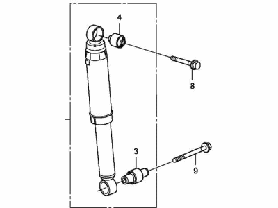 Acura 52610-STX-A02 Shock Absorber Assembly, Rear