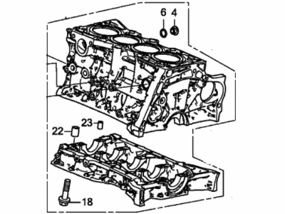 Acura 11000-5YF-810 Block Assembly, Cylinder