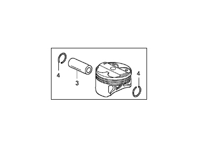 Acura 13010-RWC-A00 Piston Set A (STD)