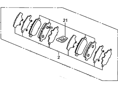 Acura 43022-SJA-010 Rear Pad Set