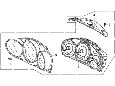 Acura 78100-SJA-A85ZD Meter Assembly Combination (Premium Black)