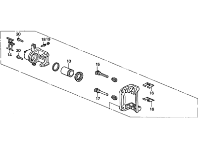 Acura 43019-SZ3-A01 Caliper Sub-Assembly, Left Rear