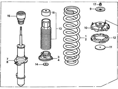 Acura 51602-SZ3-A22 Shock Absorber Assembly, Left Front