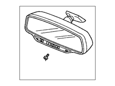 Acura 76400-SZ3-A51ZE Mirror Assembly, Rearview (Light Lapis)