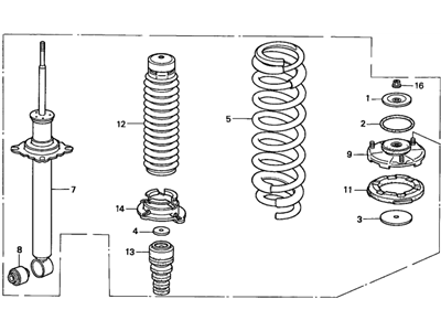 Acura 52610-SZ3-A32 Shock Absorber Assembly, Rear