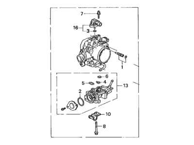 Acura 16400-P72-A00 Body Assembly, Throttle (Gr22B)