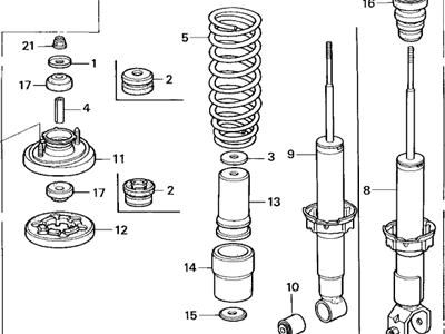 Acura 52610-SR3-Y53 Shock Absorber Assembly, Rear (Showa)