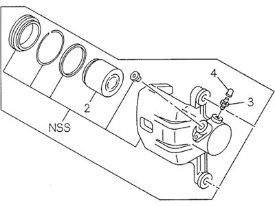 Acura 8-97134-718-0 Rear Disk Brake Repair Kit