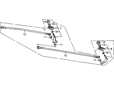 Acura 38460-SD2-A02 Arm, Windshield Wiper (Driver Side)