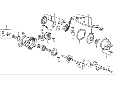 Acura 30105-PG7-662 Distributor Assembly