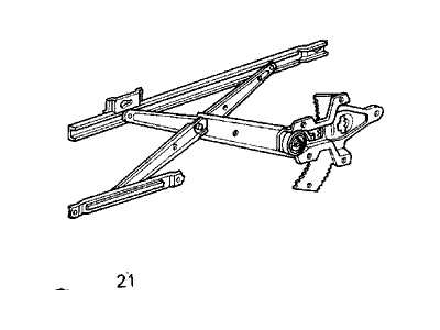 Acura 75335-SE7-961 Regulator, Left Front Door Power