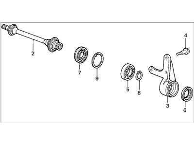 Acura 44500-SD2-010 Shaft Assembly, Half (Mt)