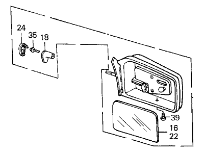 Acura 88155-SD2-A01 Mirror Assembly, Driver Side Door (Matsuyama)