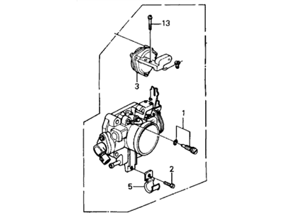 Acura 16400-PG7-A12 Body Assembly, Throttle