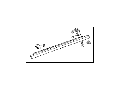Acura 75800-SE7-013 Molding Assembly, Right Front Door