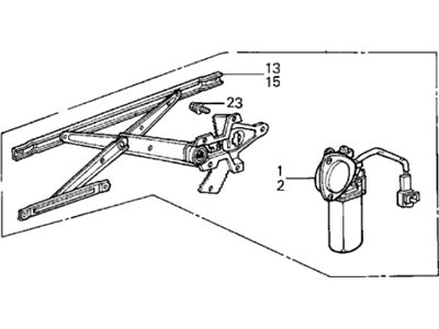Acura 75320-SD2-A01 Regulator, Driver Side Door Power