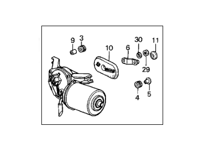 Honda 38401-SB2-672 Motor, Front Wiper