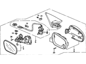 OEM 1997 Acura TL Mirror Assembly, Driver Side Door (Arbere Taupe Metallic) (R.C.) - 76250-SW5-A24ZE