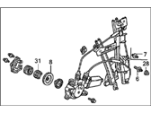 OEM Acura Integra Regulator, Right Rear Door Power - 72710-SK8-J05