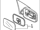 OEM Acura Integra Mirror Assembly, Passenger Side Door - 76200-SK8-A01