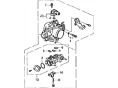 OEM 1999 Acura Integra Body Assembly, Throttle (Gr25B) - 16400-P75-A51