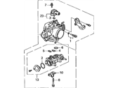 OEM 1997 Acura Integra Body Assembly, Throttle (Gr25B) - 16400-P75-A51