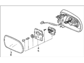 OEM 1994 Acura Legend Mirror Assembly, Passenger Side Door (Sirius White Pearl) (Heated) - 76200-SP1-A03ZC