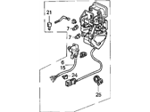 OEM 1992 Acura Vigor Lock Assembly, Left Rear Power Door - 72650-SL5-A02