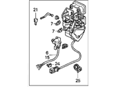 OEM Acura Lock Assembly, Right Rear Power Door - 72610-SL5-A02