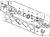 OEM 1995 Acura Legend Caliper Assembly, Driver Side (17Cl-15Vn) (Nissin) - 45230-SP0-A01