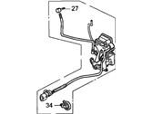 OEM 1990 Acura Integra Lock Assembly, Left Front Door (Mitsui Kinzoku) - 72150-SK7-A02