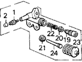 OEM 1987 Acura Legend Cylinder Assembly, Slave (Nissin) - 46930-SD4-003