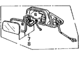 OEM Acura Legend Mirror Assembly, Driver Side Remote Control Door - 76250-SG0-A15