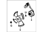 OEM 1997 Honda Accord Fan Assembly, Cooling - 38610-P0G-A02