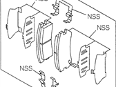 OEM Acura SLX Rear Caliper Pad Kit - 8-97175-530-0