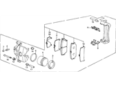 OEM 1991 Acura Integra Caliper Assembly, Driver Side - 45230-SD2-A13